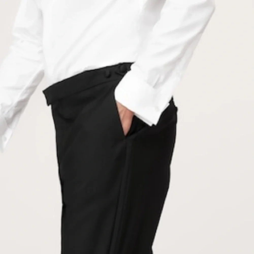 NWOT Banana Republic Men’s Barathea Italian Tuxedo Black Pant Size 32 Short